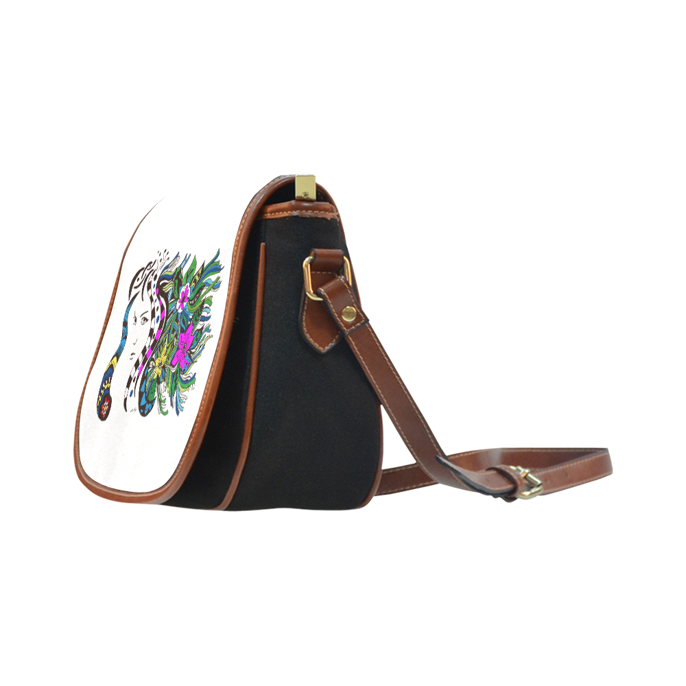 medusa Saddle Bag/Small (Model 1649)(Flap Customization)