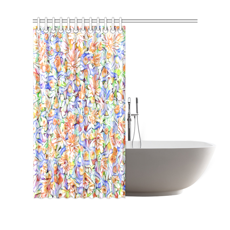 lovely floral 31D by FeelGood Shower Curtain 69"x70"