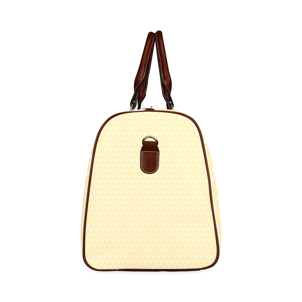 Polka Dot Pin Pastel Orange - Jera Nour Waterproof Travel Bag/Small (Model 1639)