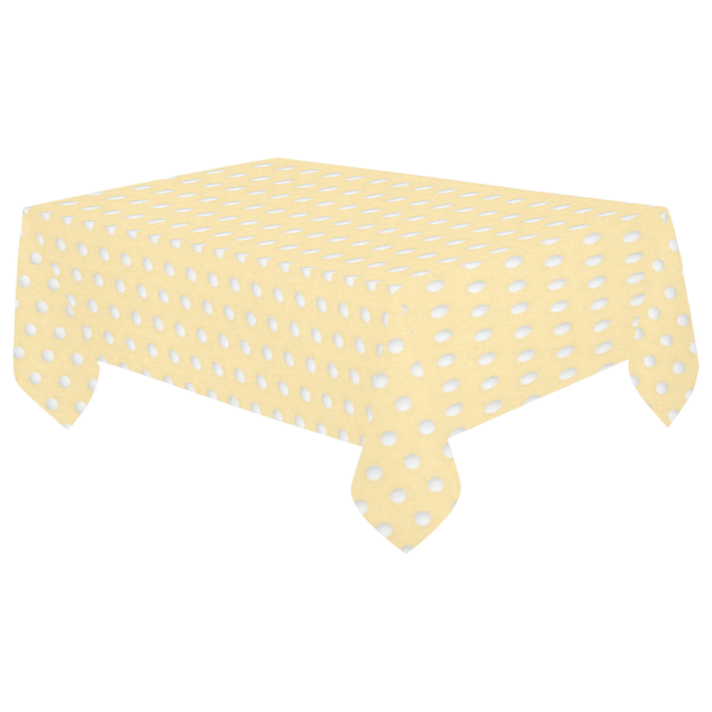 Polka Dot Pin Pastel Orange - Jera Nour Cotton Linen Tablecloth 60"x 104"
