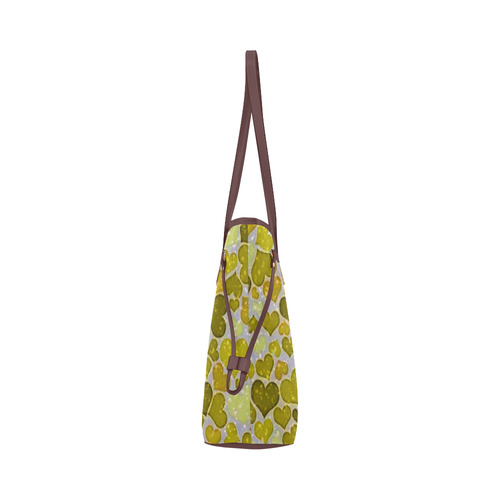 sparkling hearts,yellow by JamColors Clover Canvas Tote Bag (Model 1661)