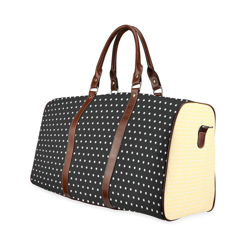 Polka Dot Pin Black - Jera Nour Waterproof Travel Bag/Small (Model 1639)
