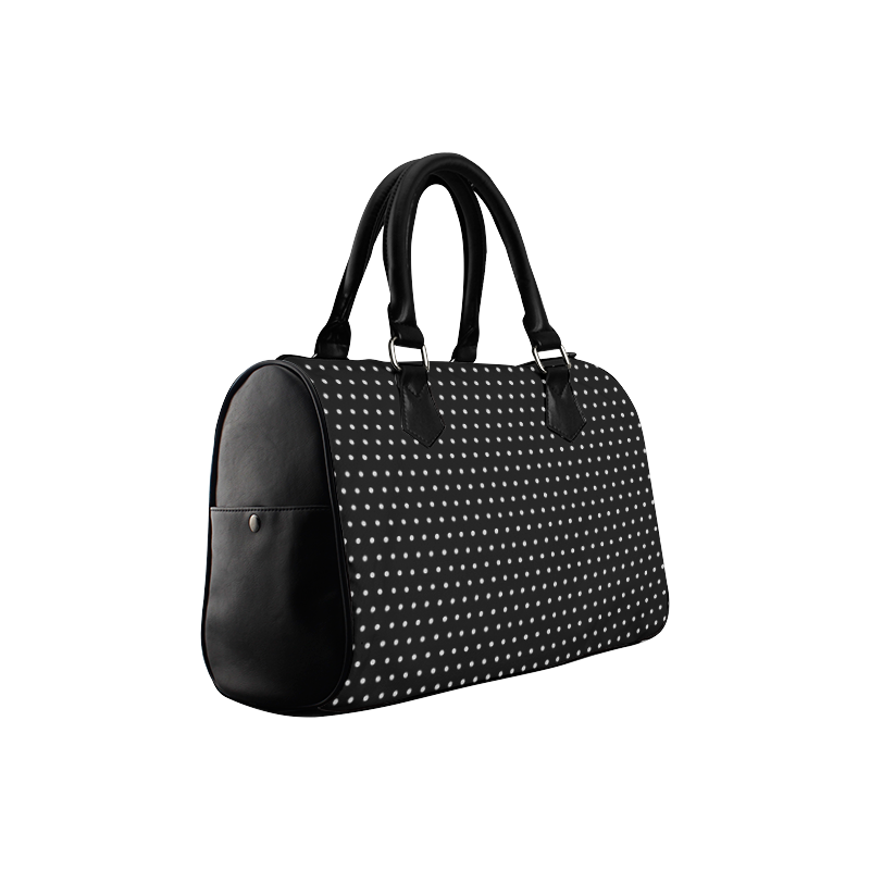 Polka Dot Pin Black - Jera Nour Boston Handbag (Model 1621)