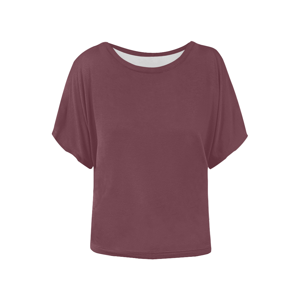 Tawny Port Women's Batwing-Sleeved Blouse T shirt (Model T44)
