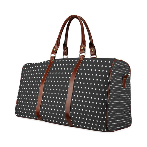 Polka Dot Pin Black - Jera Nour Waterproof Travel Bag/Large (Model 1639)