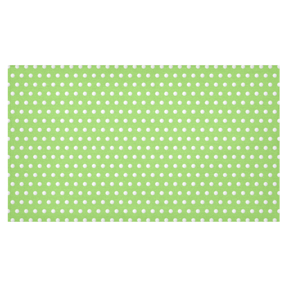 Polka Dot Pin Lime - Jera Nour Cotton Linen Tablecloth 60"x 104"