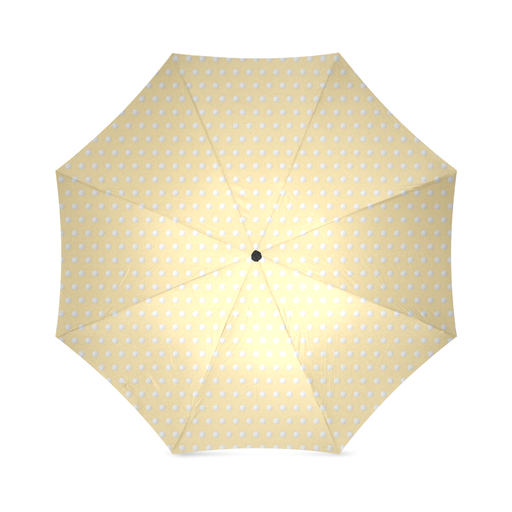 Polka Dot Pin Pastel Orange - Jera Nour Foldable Umbrella (Model U01)