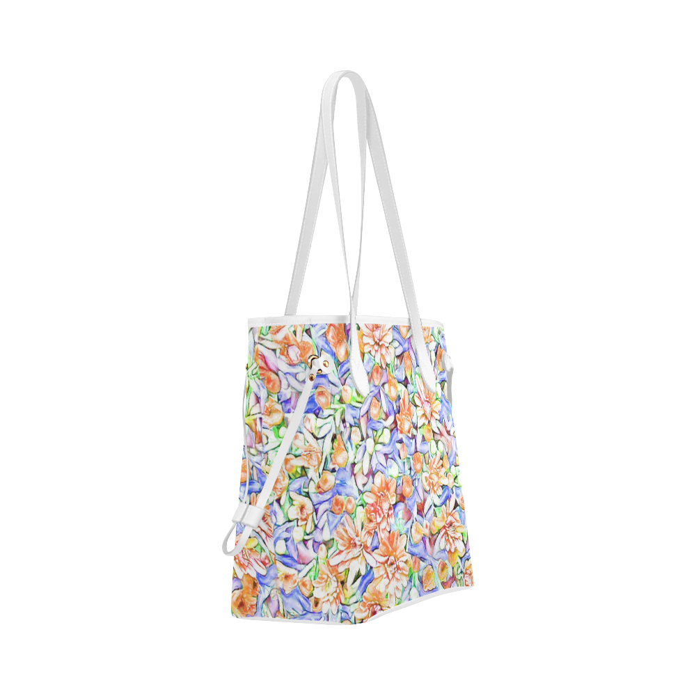 lovely floral 31D by FeelGood Clover Canvas Tote Bag (Model 1661)