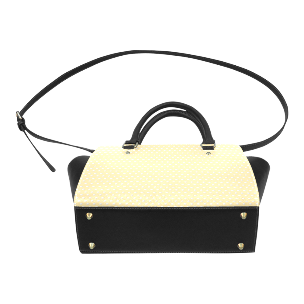 Polka Dot Pin Pastel Orange - Jera Nour Classic Shoulder Handbag (Model 1653)