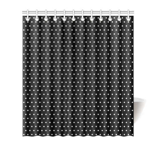 Polka Dot Pin Black - Jera Nour Shower Curtain 66"x72"