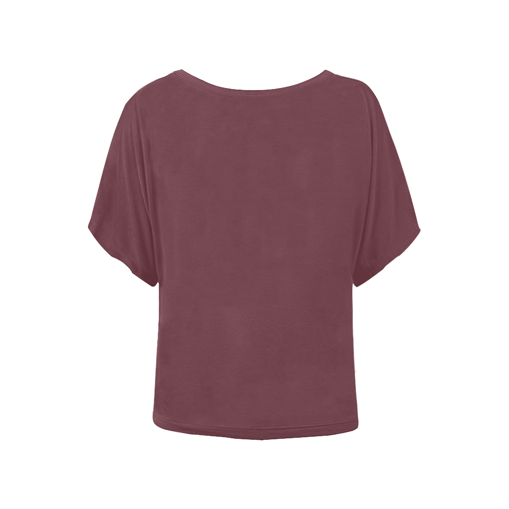 Tawny Port Women's Batwing-Sleeved Blouse T shirt (Model T44)