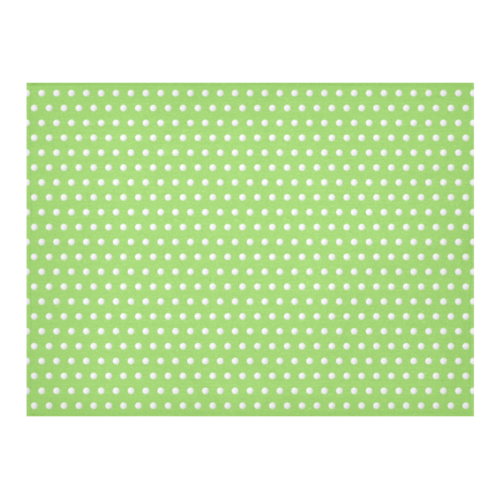 Polka Dot Pin Lime - Jera Nour Cotton Linen Tablecloth 52"x 70"