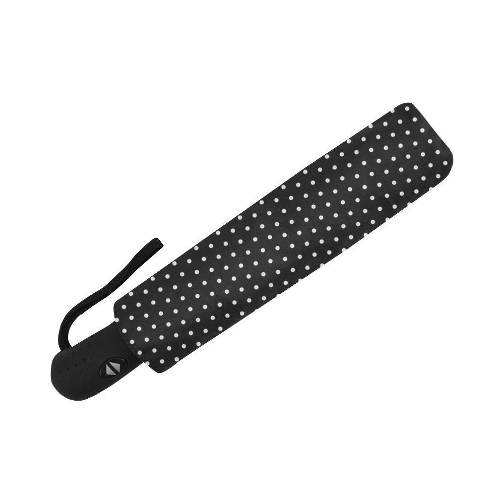 Polka Dot Pin Black - Jera Nour Auto-Foldable Umbrella (Model U04)
