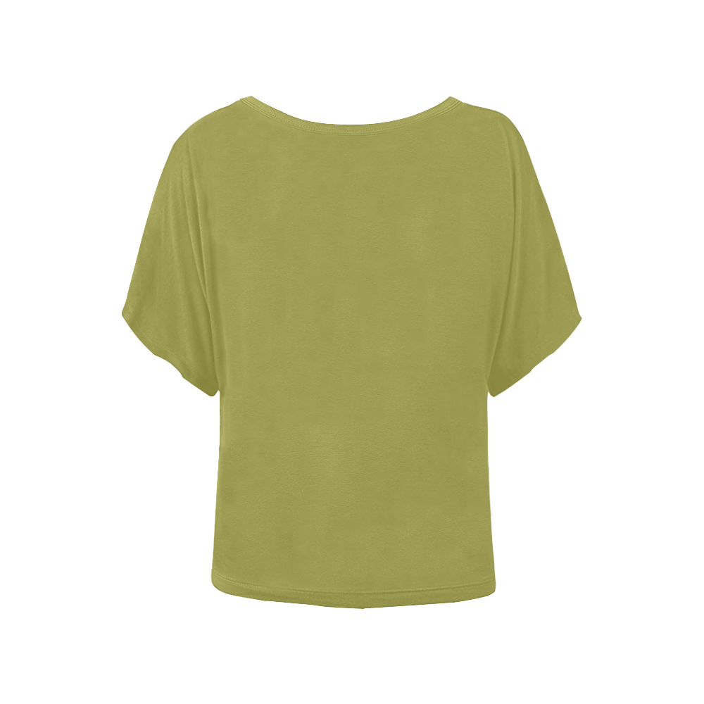 Golden Lime Women's Batwing-Sleeved Blouse T shirt (Model T44)
