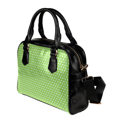 Polka Dot Pin Lime - Jera Nour Shoulder Handbag (Model 1634)