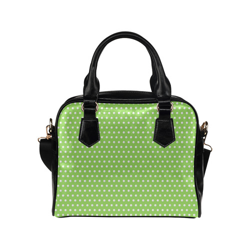 Polka Dot Pin Lime - Jera Nour Shoulder Handbag (Model 1634)