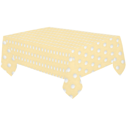 Polka Dot Pin Pastel Orange - Jera Nour Cotton Linen Tablecloth 60"x120"