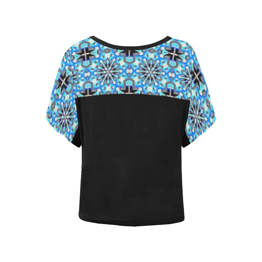 Blue Star Women's Batwing-Sleeved Blouse T shirt (Model T44)