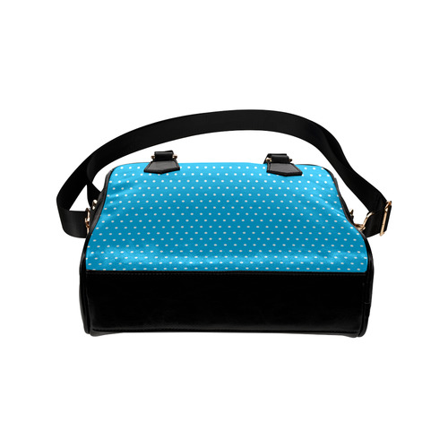 Polka Dot Pin SkyBlue - Jera Nour Shoulder Handbag (Model 1634)