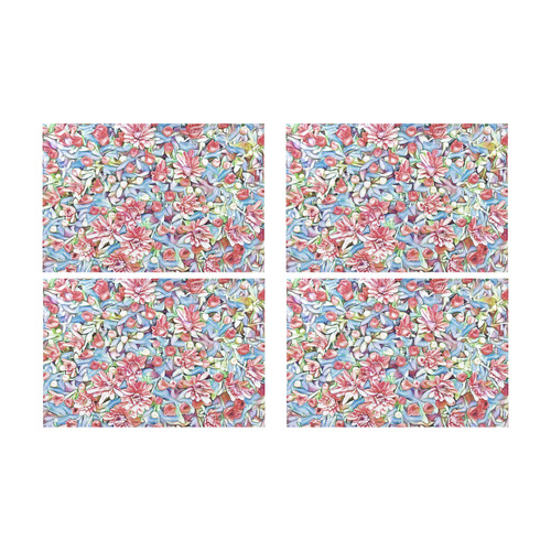 lovely floral 31F by FeelGood Placemat 12’’ x 18’’ (Set of 4)
