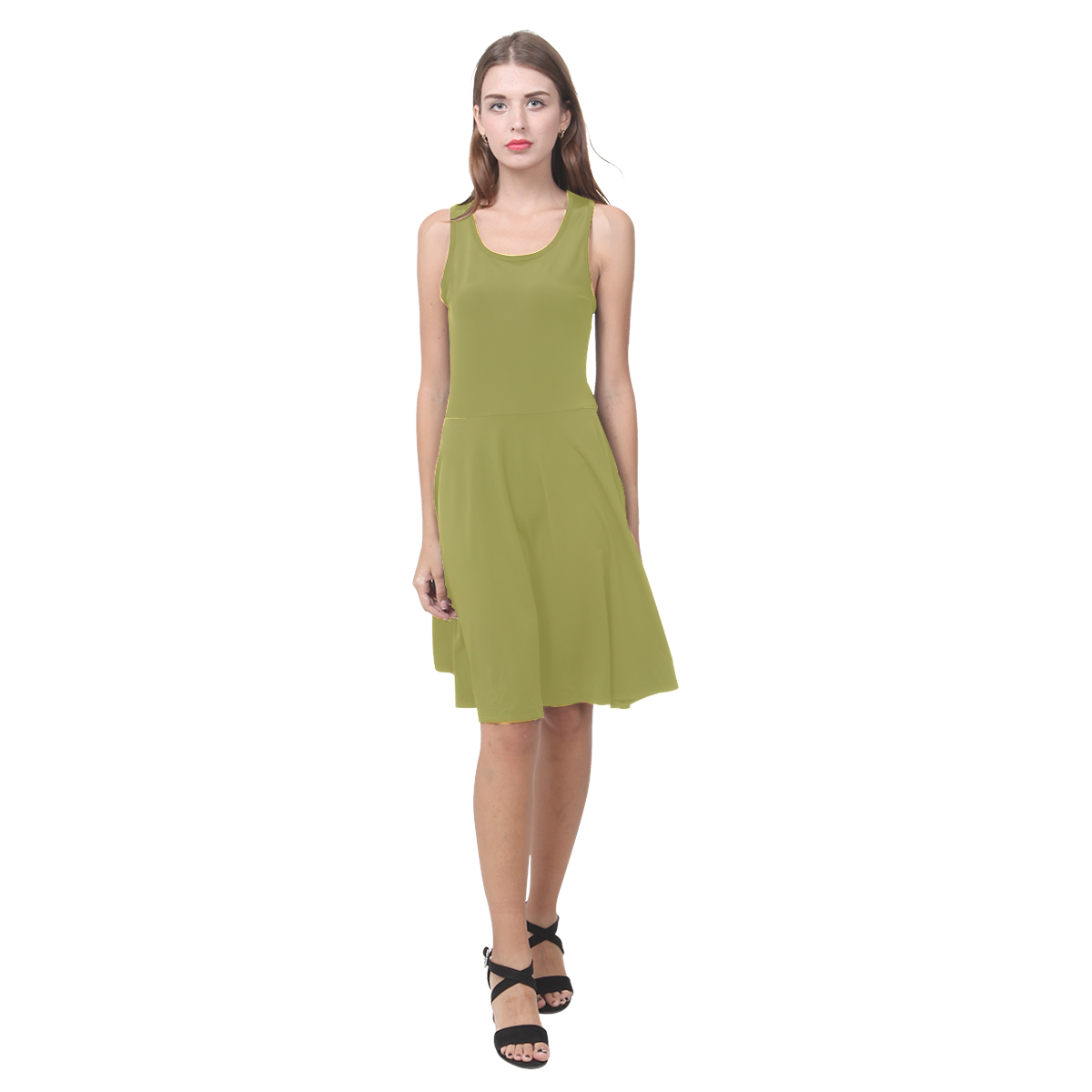 Golden Lime Atalanta Casual Sundress(Model D04)