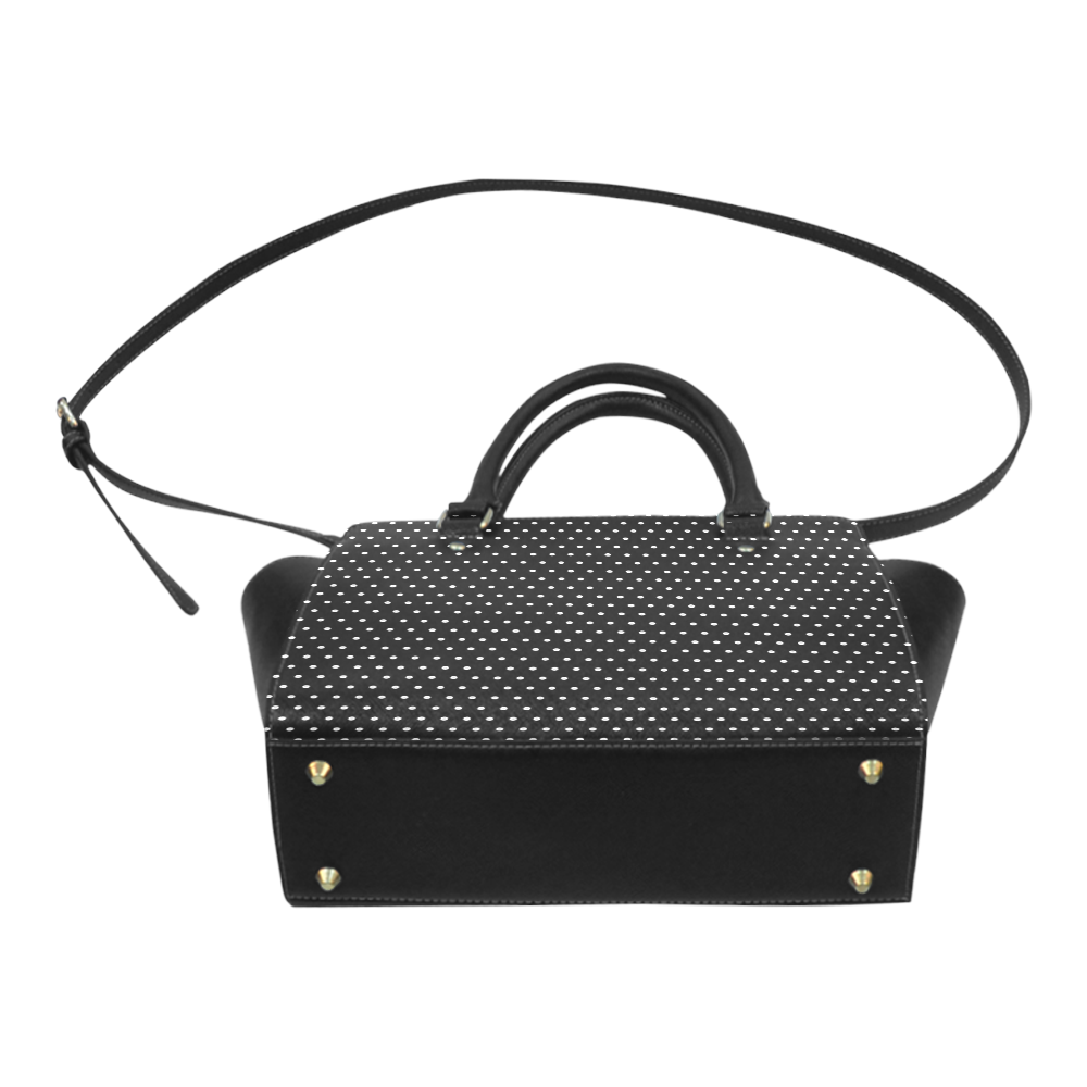 Polka Dot Pin Black - Jera Nour Classic Shoulder Handbag (Model 1653)