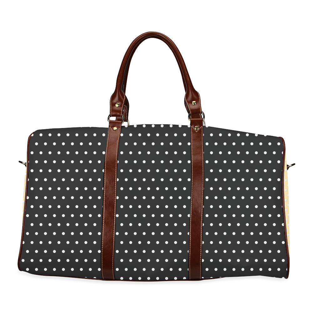 Polka Dot Pin Black - Jera Nour Waterproof Travel Bag/Small (Model 1639)