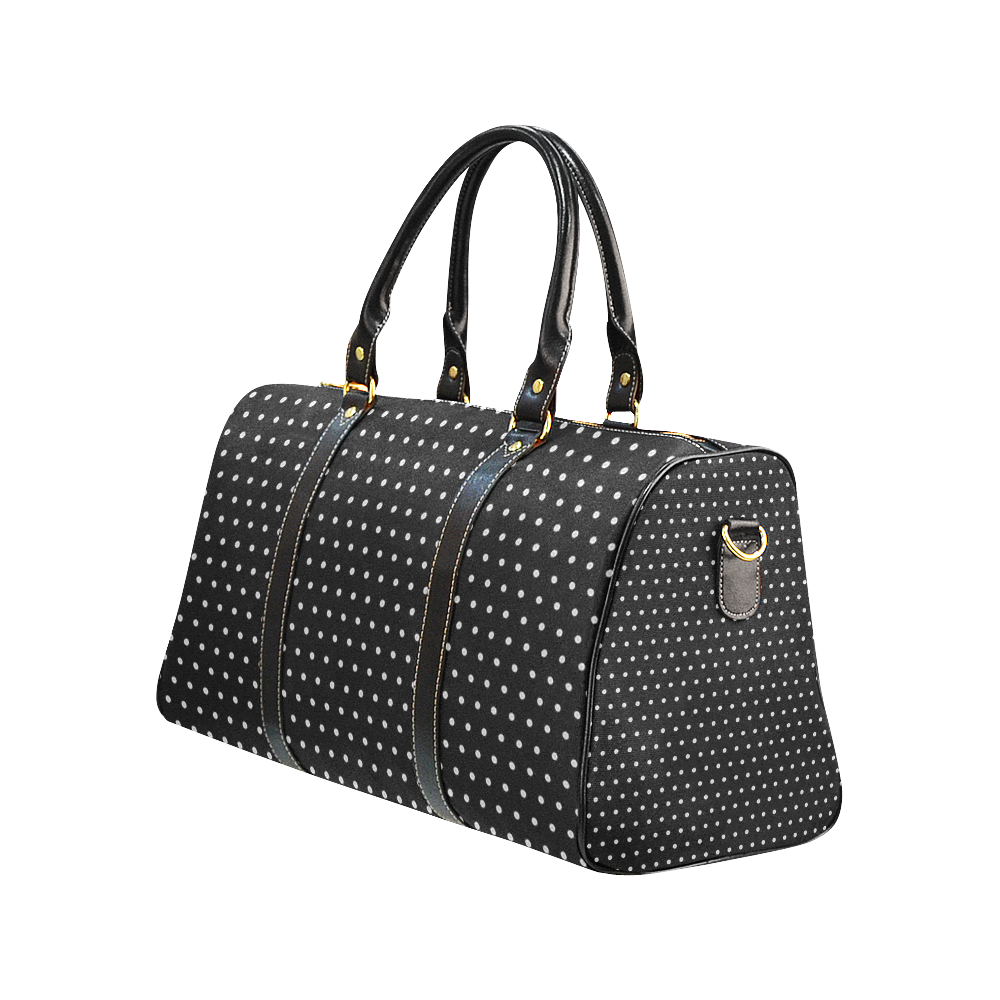 Polka Dot Pin Black - Jera Nour New Waterproof Travel Bag/Small (Model 1639)