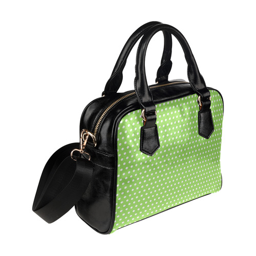 Polka Dot Pin Lime - Jera Nour Shoulder Handbag (Model 1634)