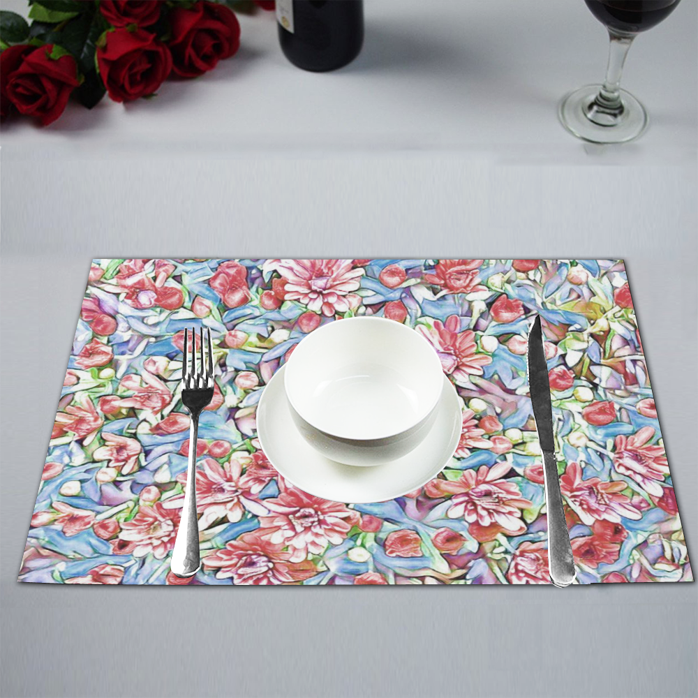 lovely floral 31F by FeelGood Placemat 12’’ x 18’’ (Set of 2)