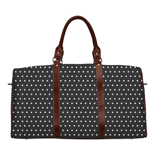 Polka Dot Pin Black - Jera Nour Waterproof Travel Bag/Large (Model 1639)
