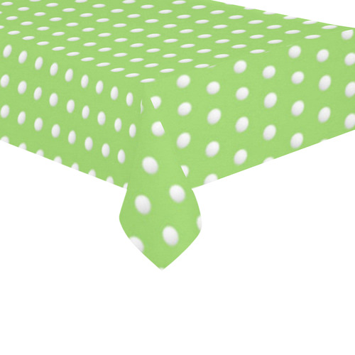 Polka Dot Pin Lime - Jera Nour Cotton Linen Tablecloth 60"x120"