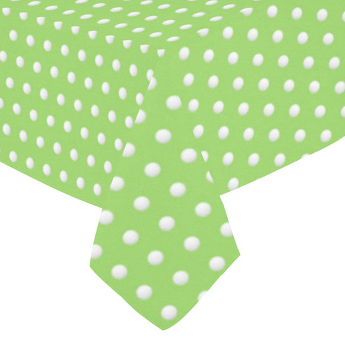 Polka Dot Pin Lime - Jera Nour Cotton Linen Tablecloth 52"x 70"