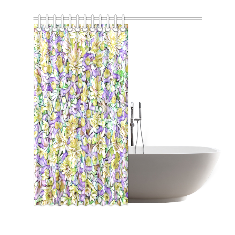 lovely floral 31E by FeelGood Shower Curtain 72"x72"