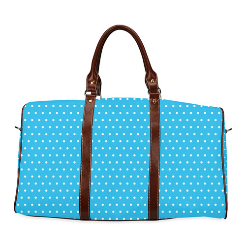 Polka Dot Pin SkyBlue - Jera Nour Waterproof Travel Bag/Small (Model 1639)