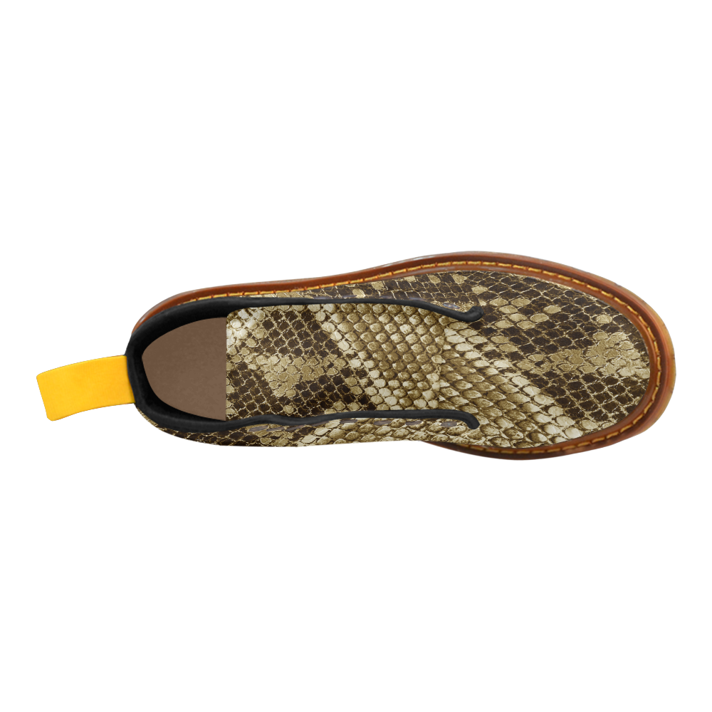 Golden Snakeskin - No snake has to die for it Martin Boots For Men Model 1203H