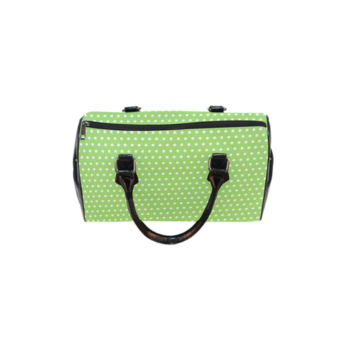 Polka Dot Pin Lime - Jera Nour Boston Handbag (Model 1621)