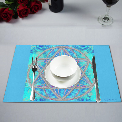 protection in blue harmony-2 Placemat 12''x18''