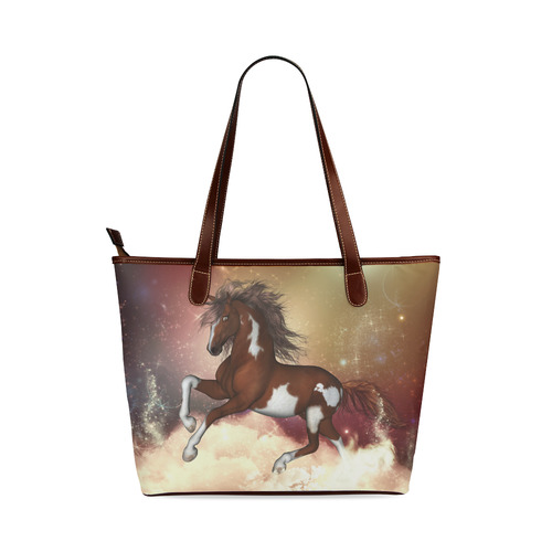 Wonderful wild horse in the sky Shoulder Tote Bag (Model 1646)