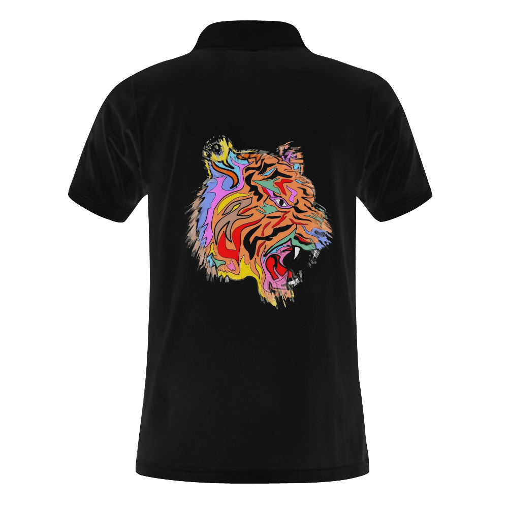 A Tiger Love by Popart Lover Men's Polo Shirt (Model T24)