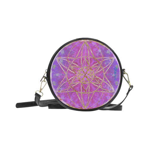 protection in purple colors Round Sling Bag (Model 1647)