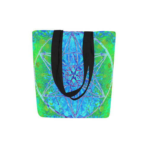protection in nature colors-teal, blue and green Canvas Tote Bag (Model 1657)