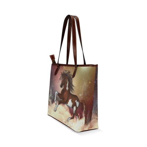 Wonderful wild horse in the sky Shoulder Tote Bag (Model 1646)