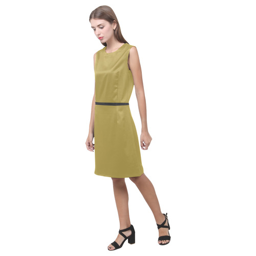 Golden Olive Eos Women's Sleeveless Dress (Model D01)