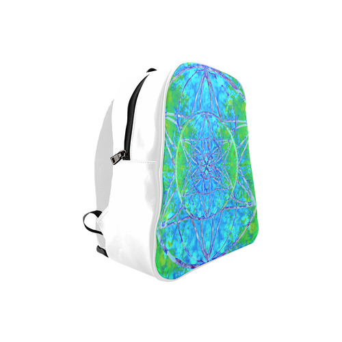 protection in nature colors-teal, blue and green School Backpack (Model 1601)(Small)