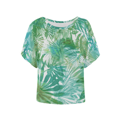 tropical3 Women's Batwing-Sleeved Blouse T shirt (Model T44)