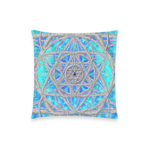 protection in blue harmony Custom  Pillow Case 18"x18" (one side) No Zipper