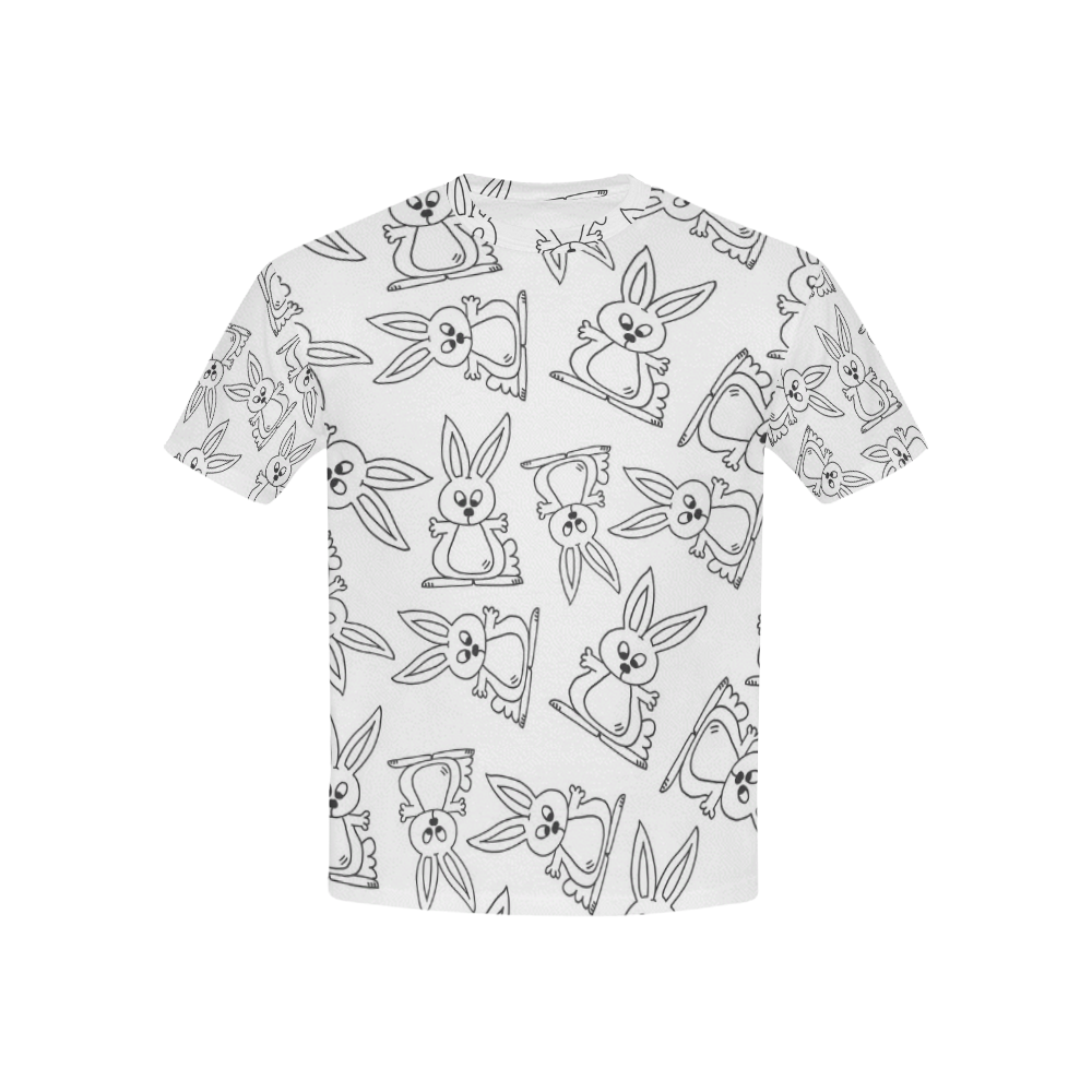 Bunny Pattern Kids' All Over Print T-shirt (USA Size) (Model T40)