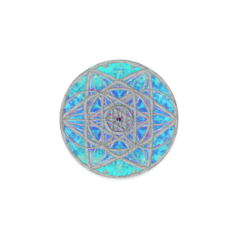 protection in blue harmony Round Coaster