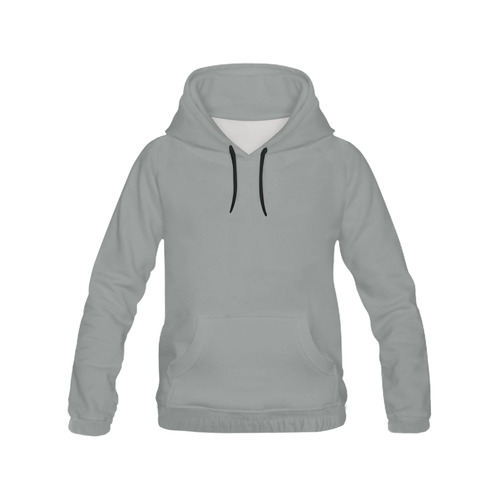 Neutral Gray All Over Print Hoodie for Women (USA Size) (Model H13)